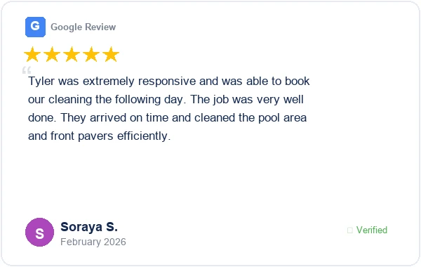 5-star Google review from Soraya S. - extremely responsive